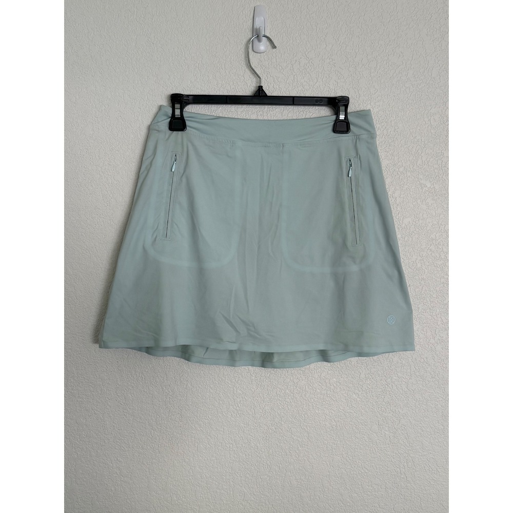 G/FORE Womens Golf Skort Light Green Sage Athletic Skirt Zipper Pockets Small